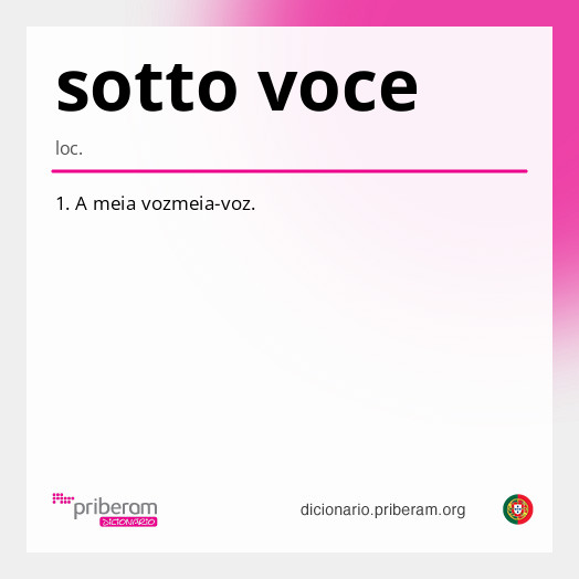Significado de sotto voce